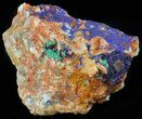 Malachite with Azurite On Barite - Morocco #60725-1